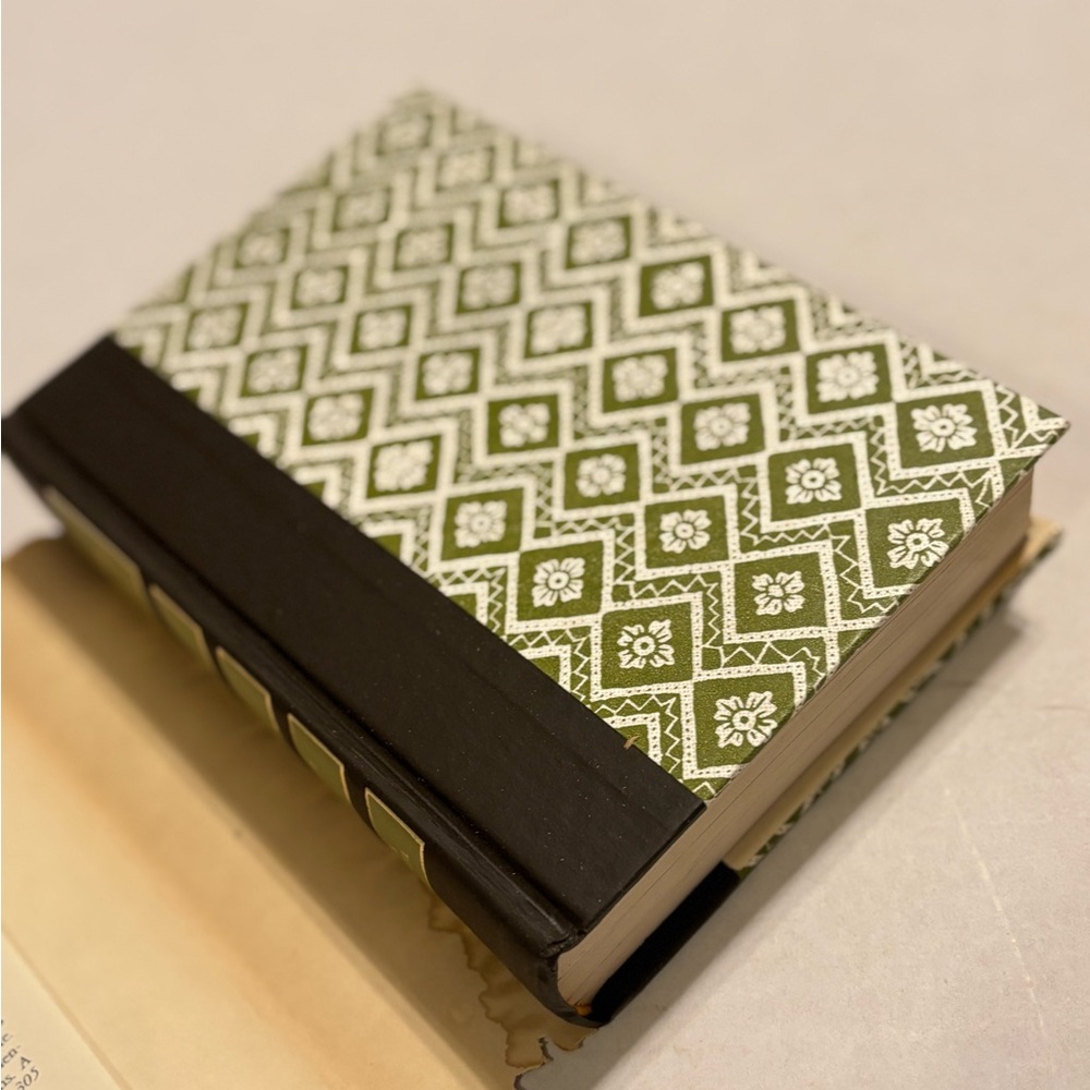 Green and Black Patterned Coffee Table Book